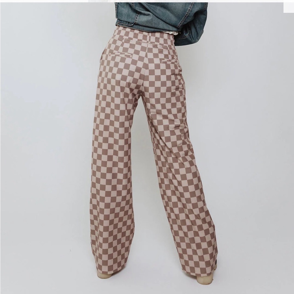 Albion Fit Audrey Trouser Wide-Leg Brown Size Medium Tall - Picture 4 of 9